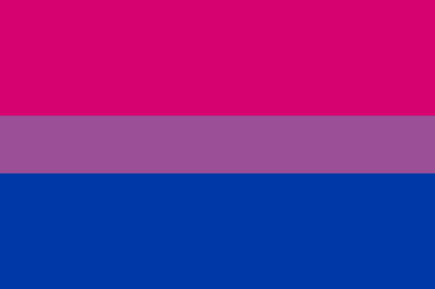 Pink, purple and blue bisexual flag